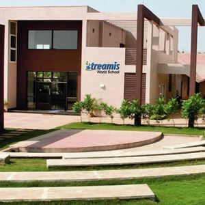 Treamis World School bangalore entrance with name board